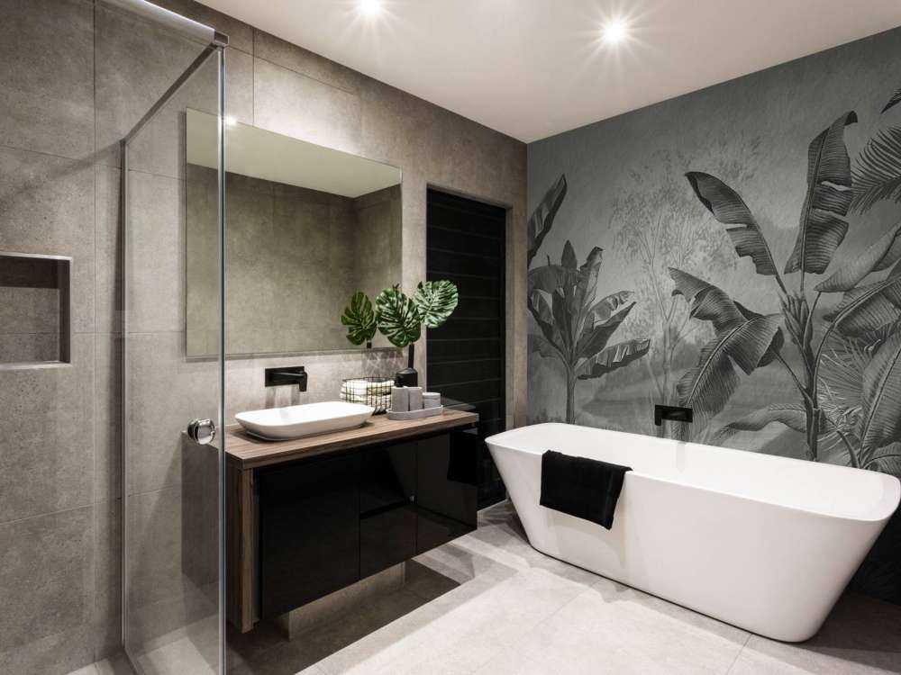 Drzewa bananowe w czerni i bieli