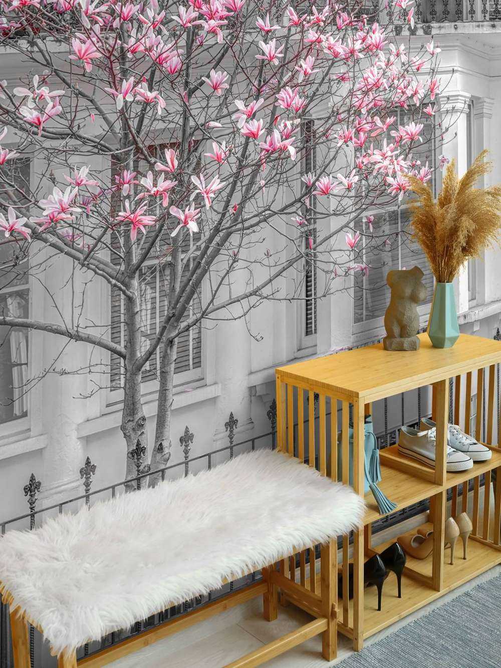 Kwitnące drzewo magnolii