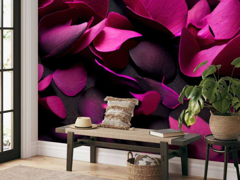 Ciemnoróżowe hortensje