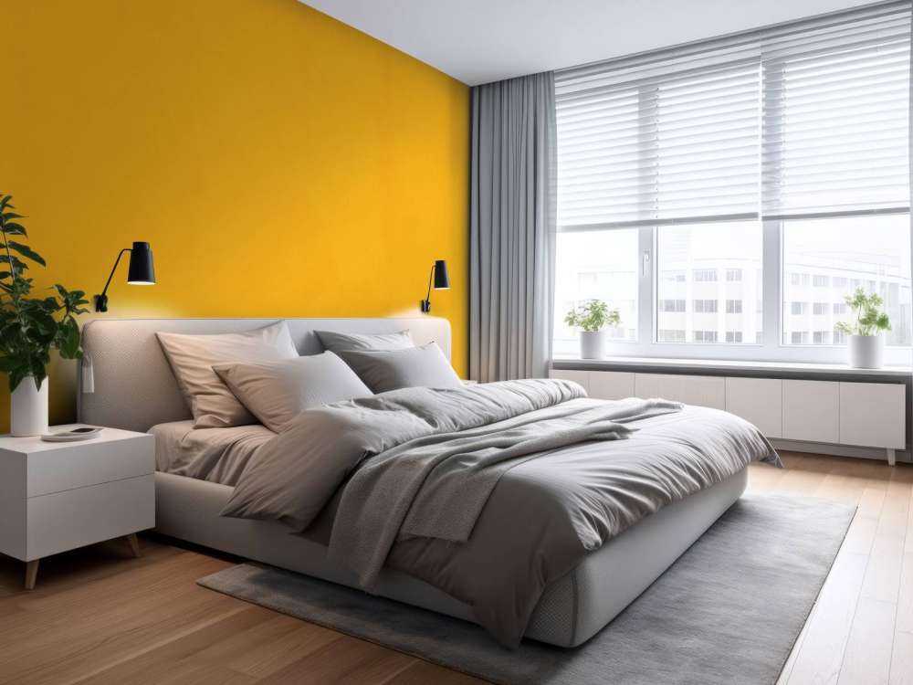 Słoneczny pomarańczowo żółty beton