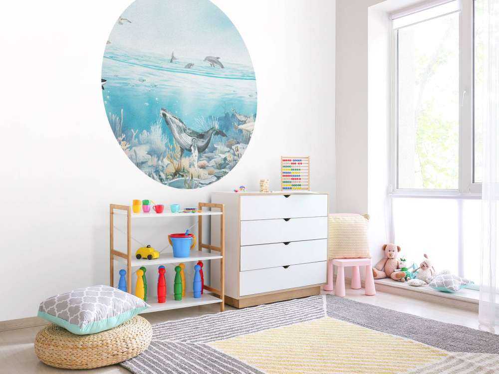 Krajobraz Oceaniczny ze Zwierzętami w Kolorze