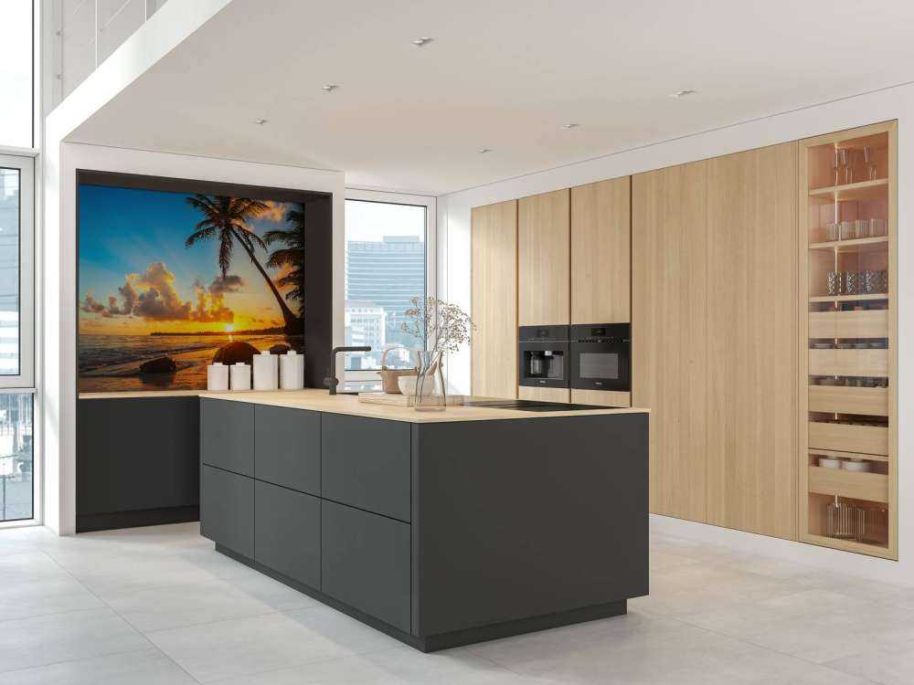 Zachód słońca z palmami