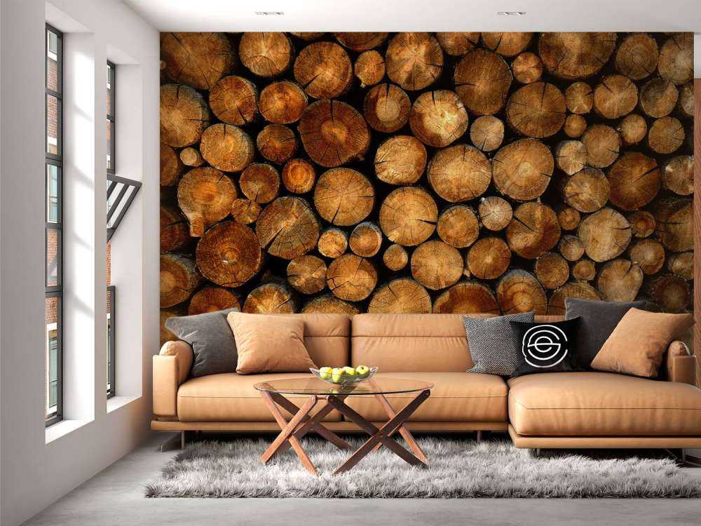 Ułożone w stosy ścięte drzewa