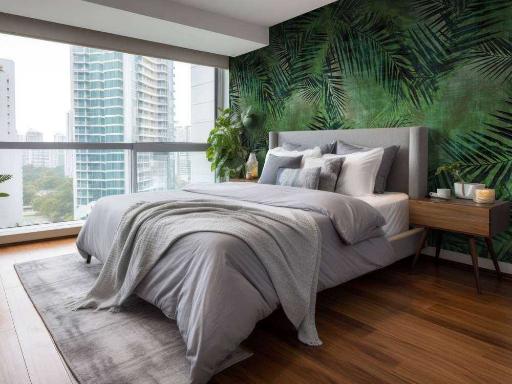 Zielone liście tropikalne