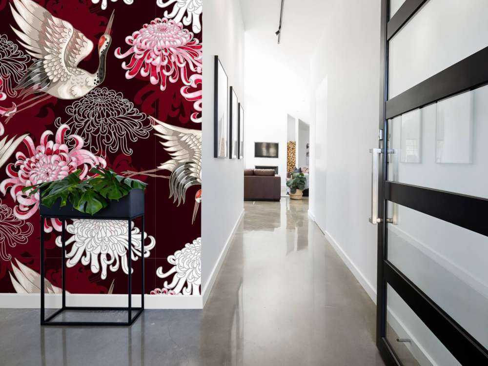 Wzór żurawia różowy