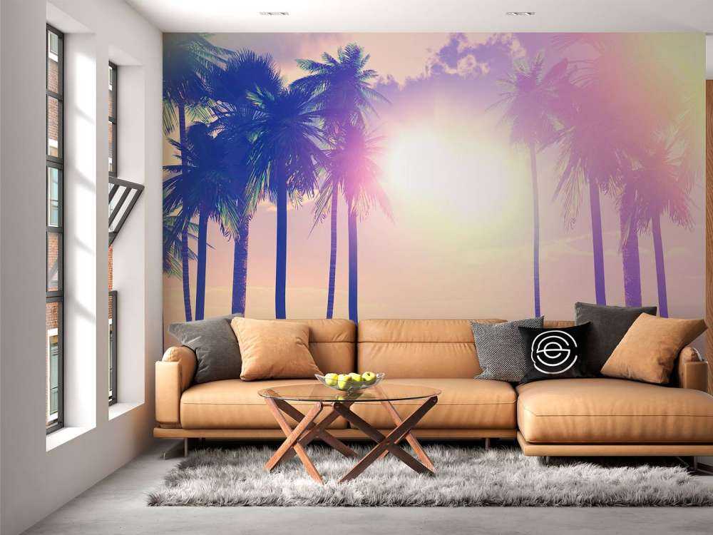 Vintage palmy i ocean