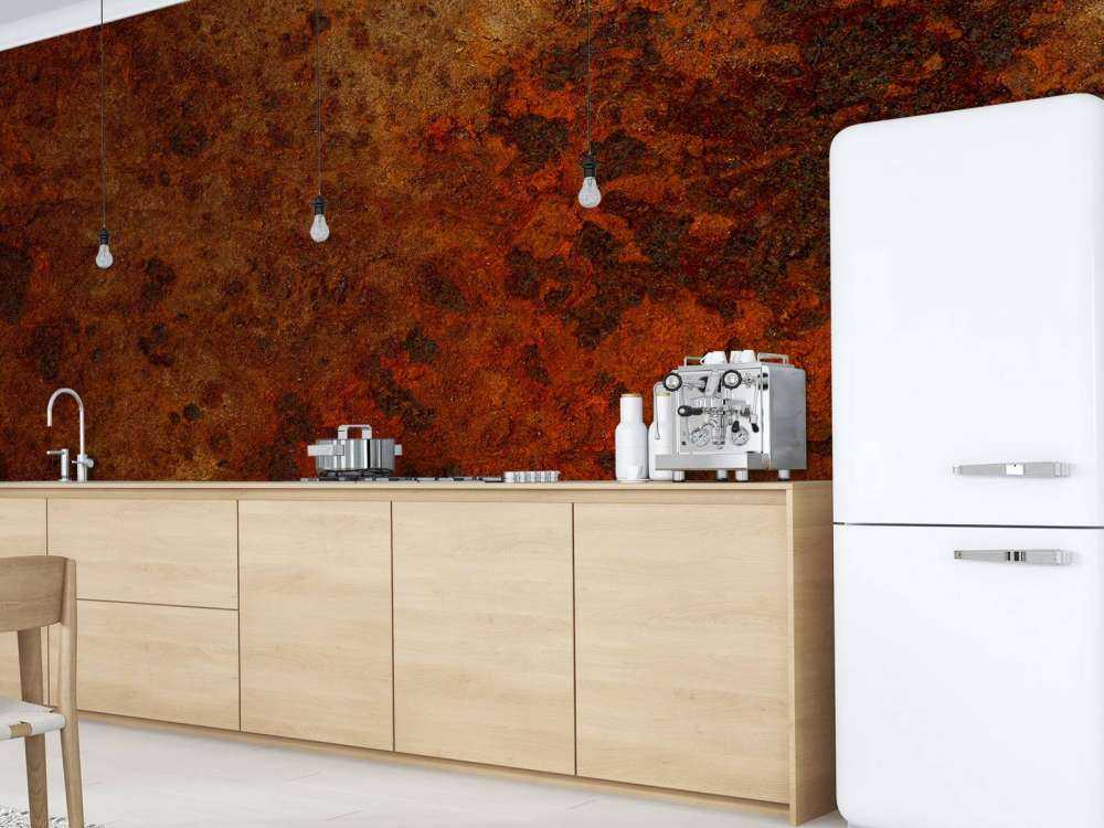 Rdzawo zabarwiona struktura