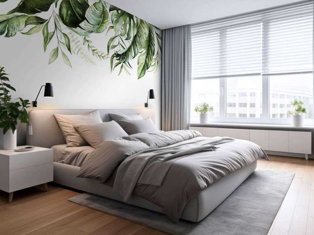 Tropikalne liście akwarelowe