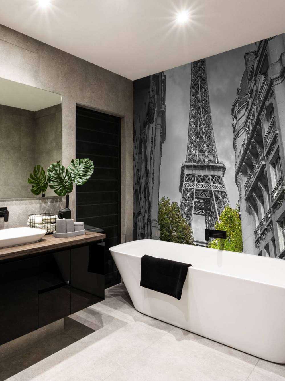 Wieża Eiffla czarny i biały