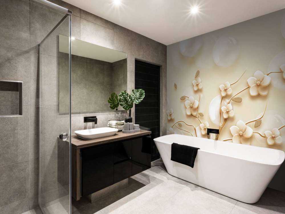 Złota gałązka z kwiatami