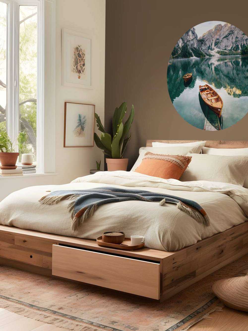 Łodzie we włoskim jeziorze