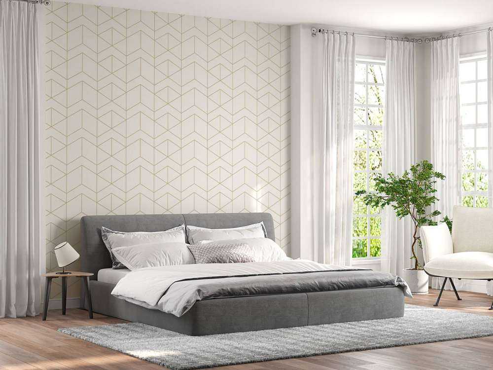 Białe płytki geometryczne