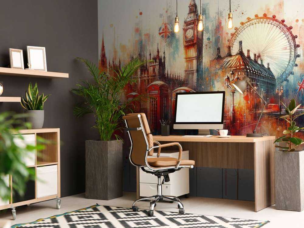 Akwafortowa panorama Londynu