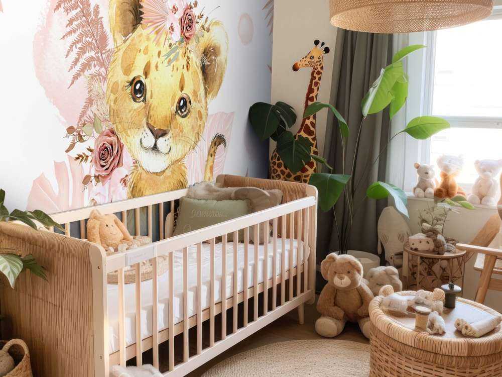 Dziecko różowej lwicy z dżungli