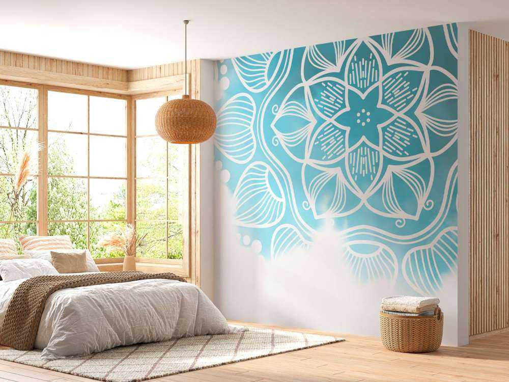 Mandala w kolorze wody