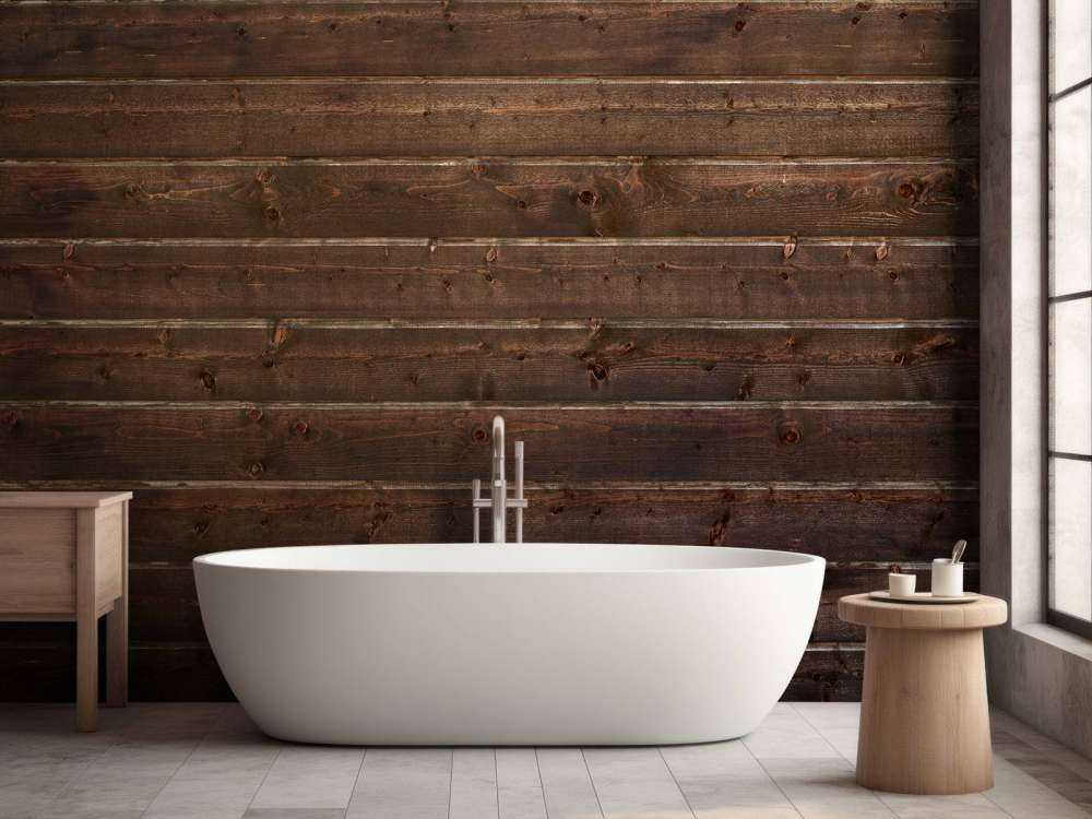 Ciemne deski drewniane