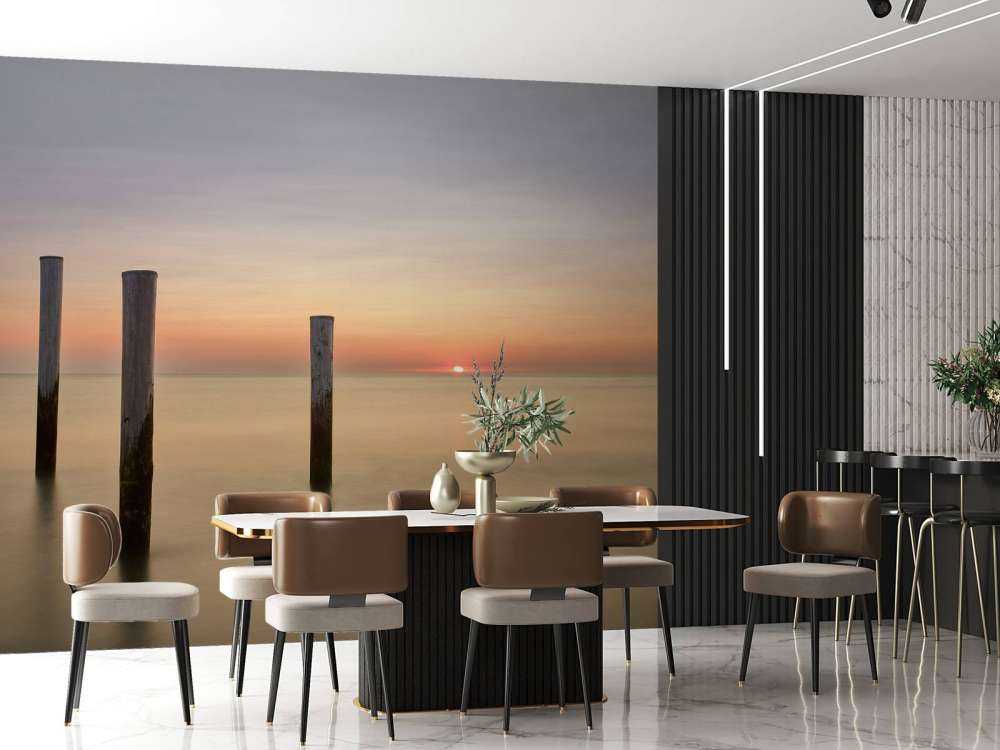 Trzy drewniane słupki