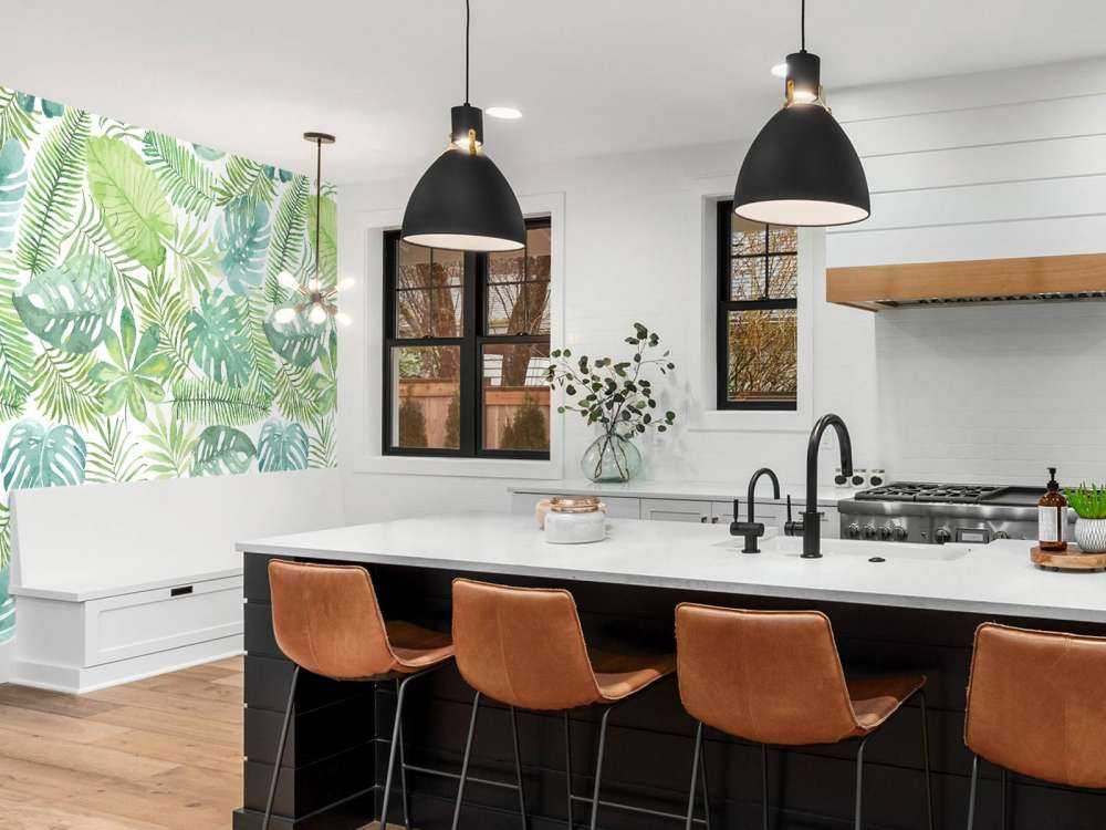 Tropikalne liście akwarelowe