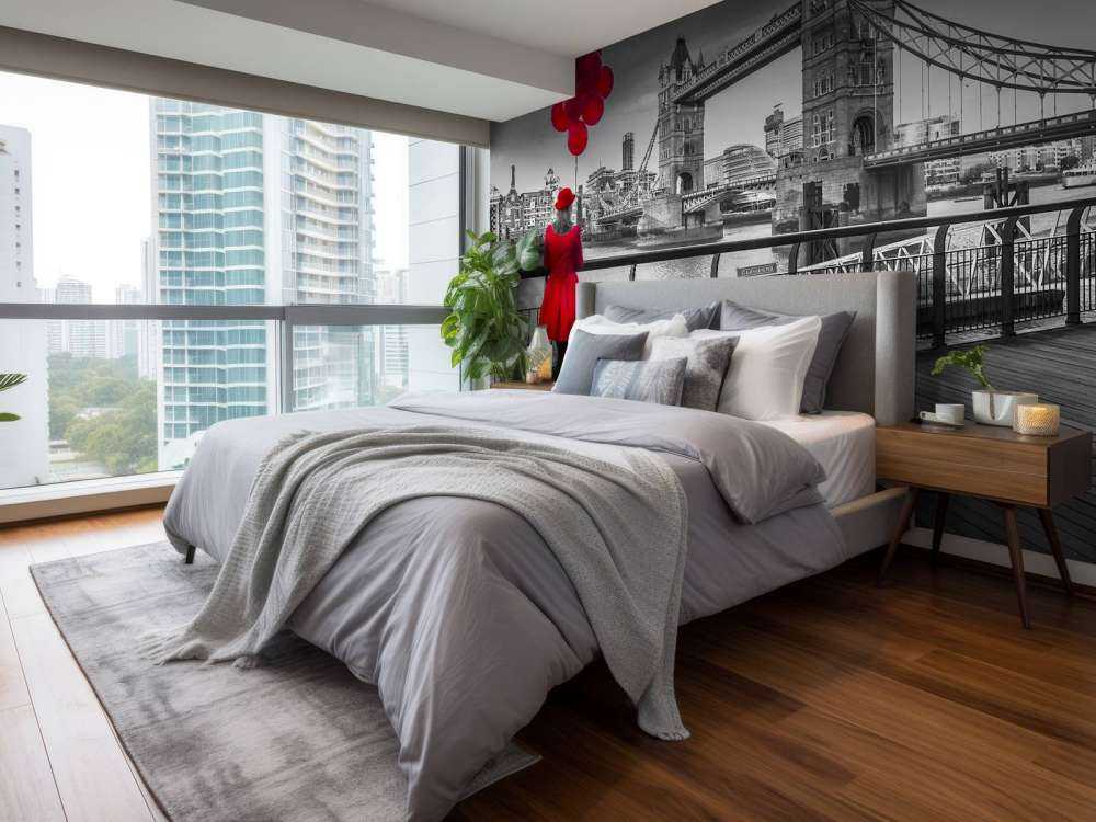 Kobieta na moście wieżowym