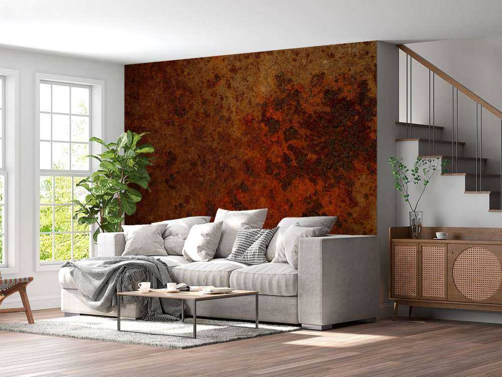 Rdzawo zabarwiona struktura