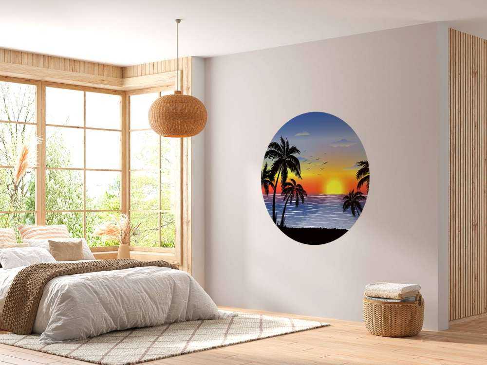 Niebieski, pomarańczowy zachód słońca