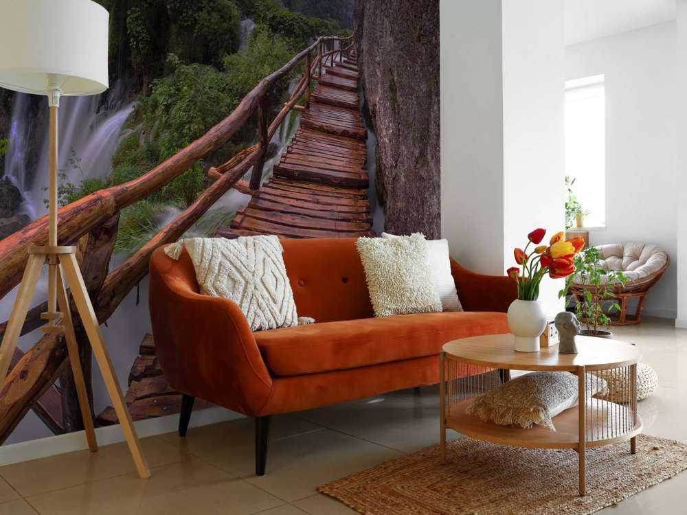 Most z zachodem słońca