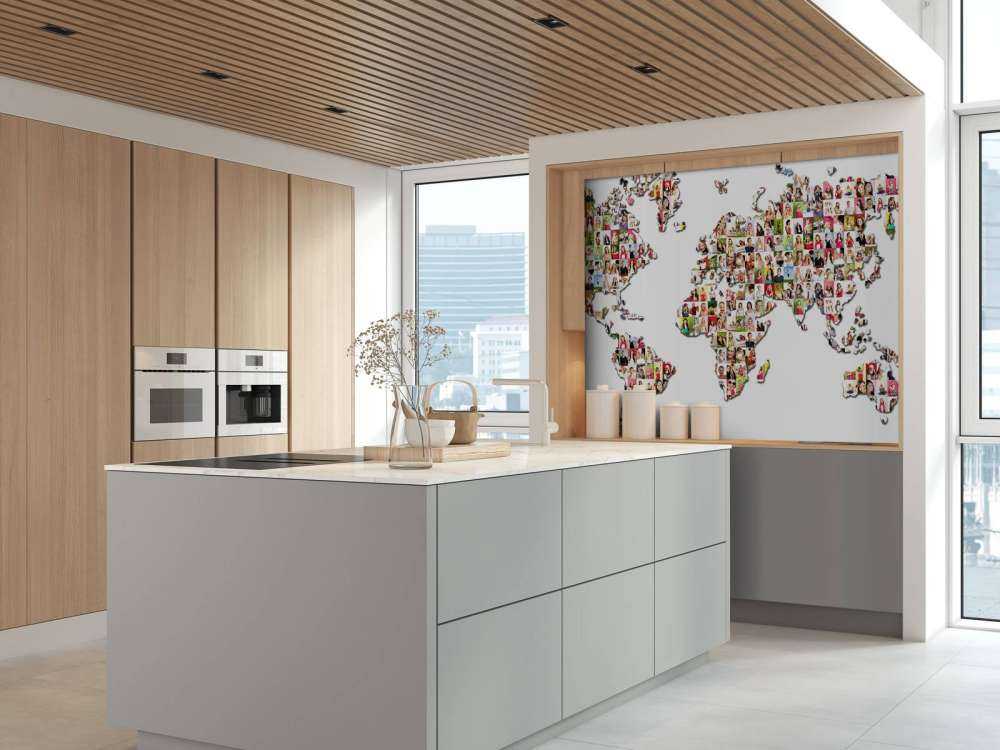 Mapa świata utworzona na podstawie zdjęć