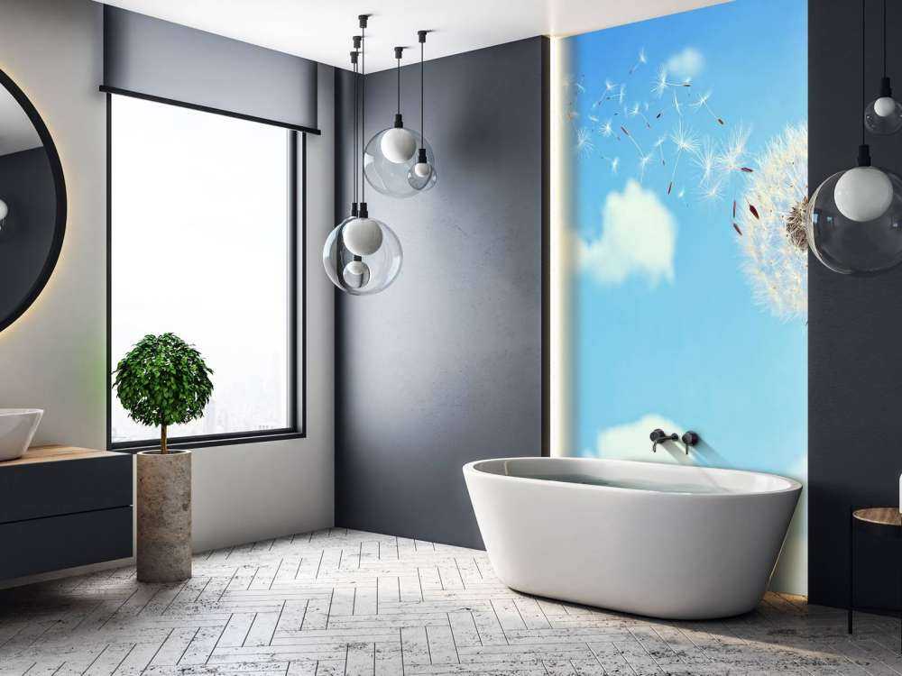 Latające nasiona mniszka lekarskiego