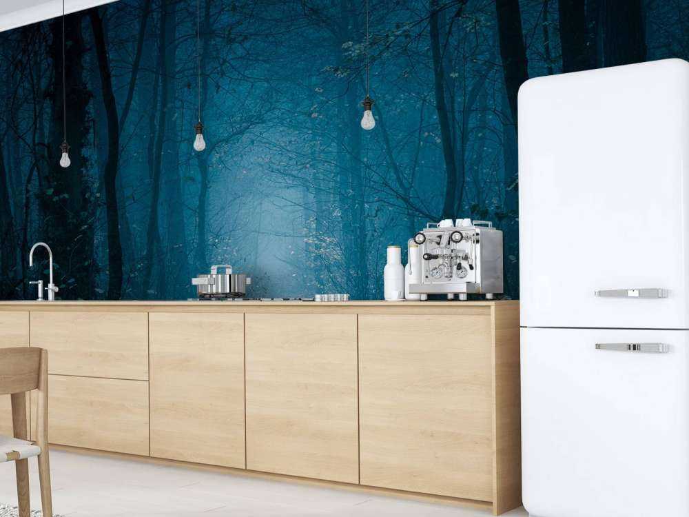 Niebieska ścieżka leśna