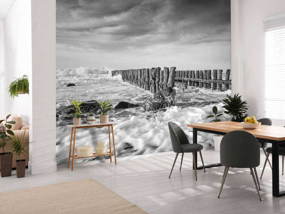 Spienione morze w czerni i bieli