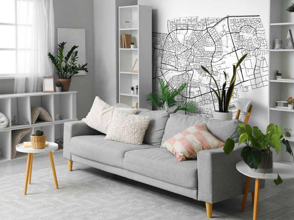 Mapa Leeuwarden, biała