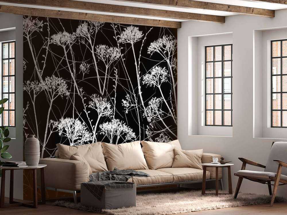 Sylwetka suszonych roślin