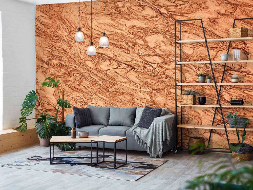 Tło z roztopionej miedzi