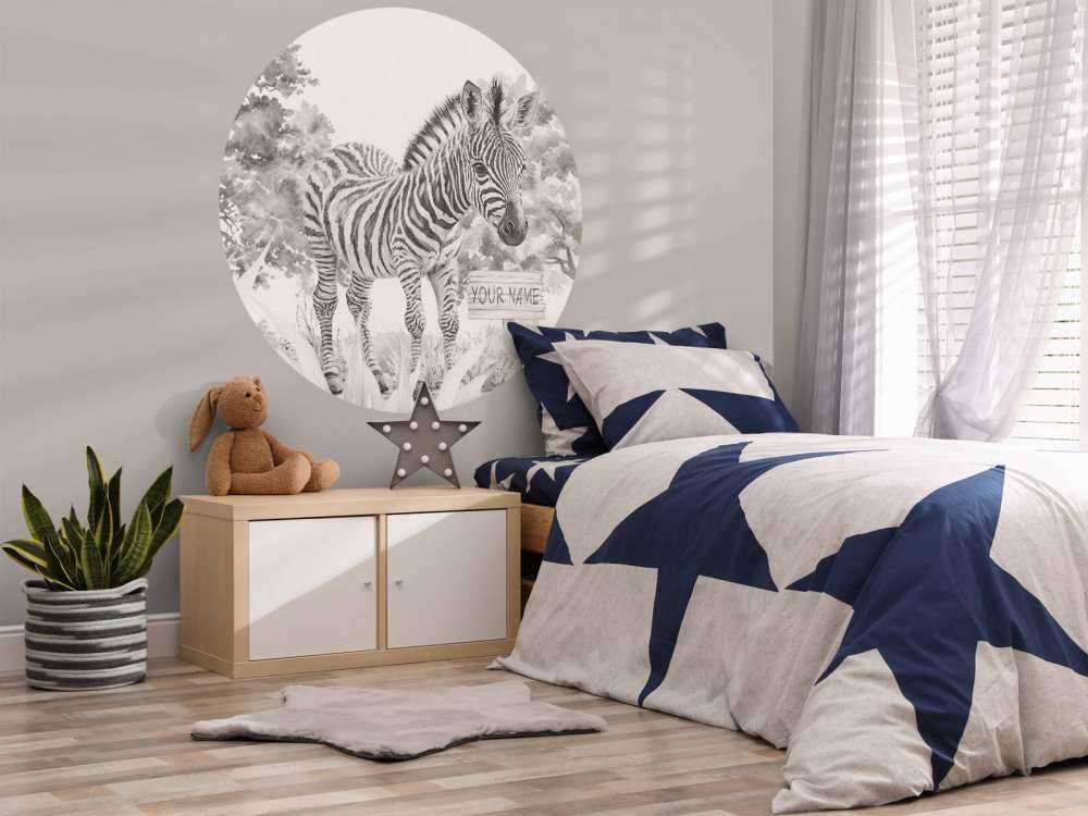 Młoda zebra na wolności beżowy