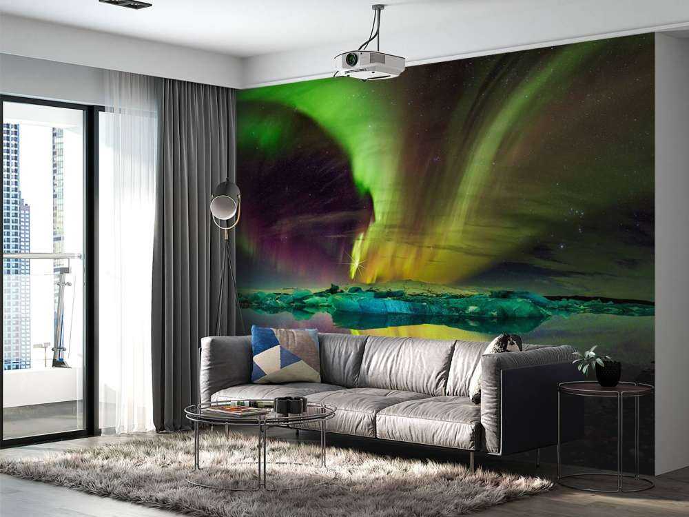 Zorze polarne w Jökulsárlón