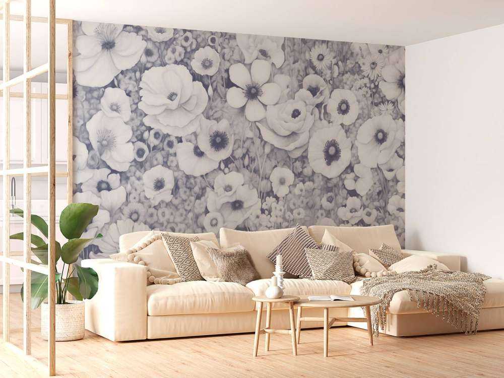 Poppy Tale Monochromatyczny Niebieski