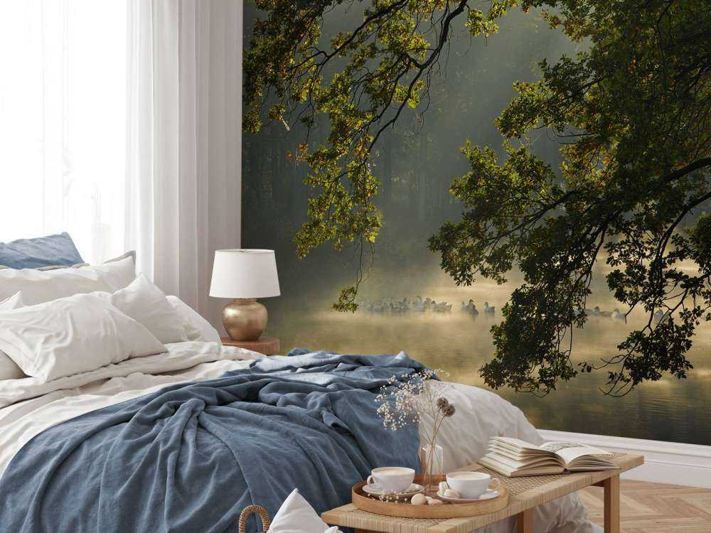 Zwisające gałęzie nad wodą