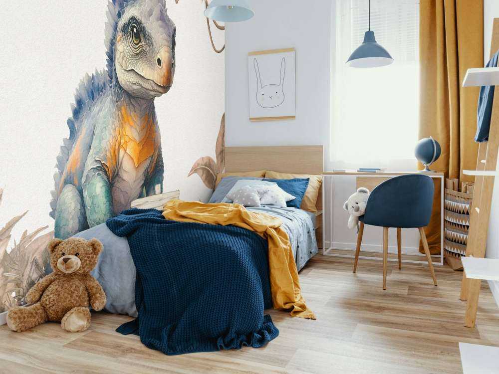 Młody ankylozaur w taupe dżungli