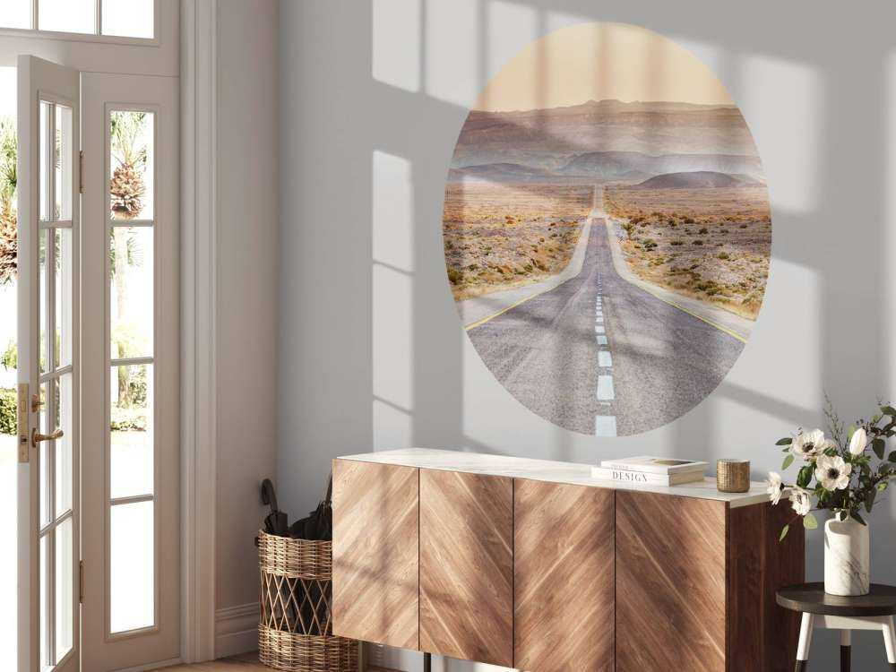 Highway through desert