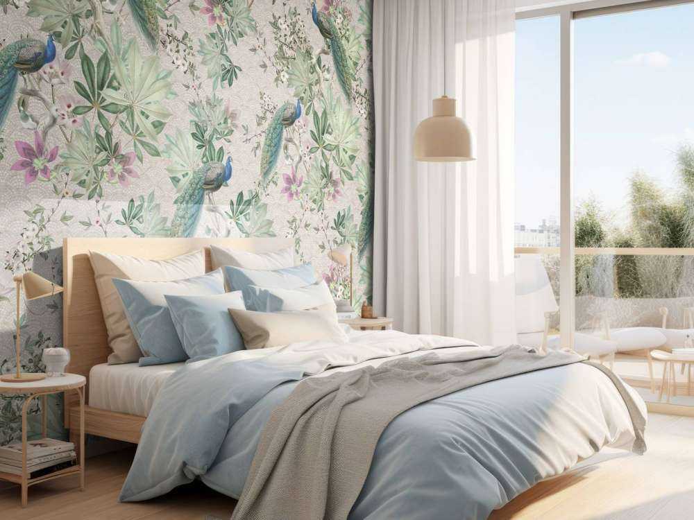 Pawie ogrodowe w stylu vintage - kremowe