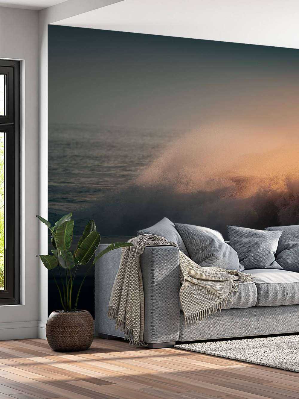 Rozbijające się fale na plaży