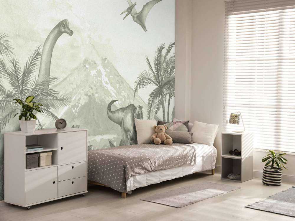 Różne dinozaury w kolorze zielonym