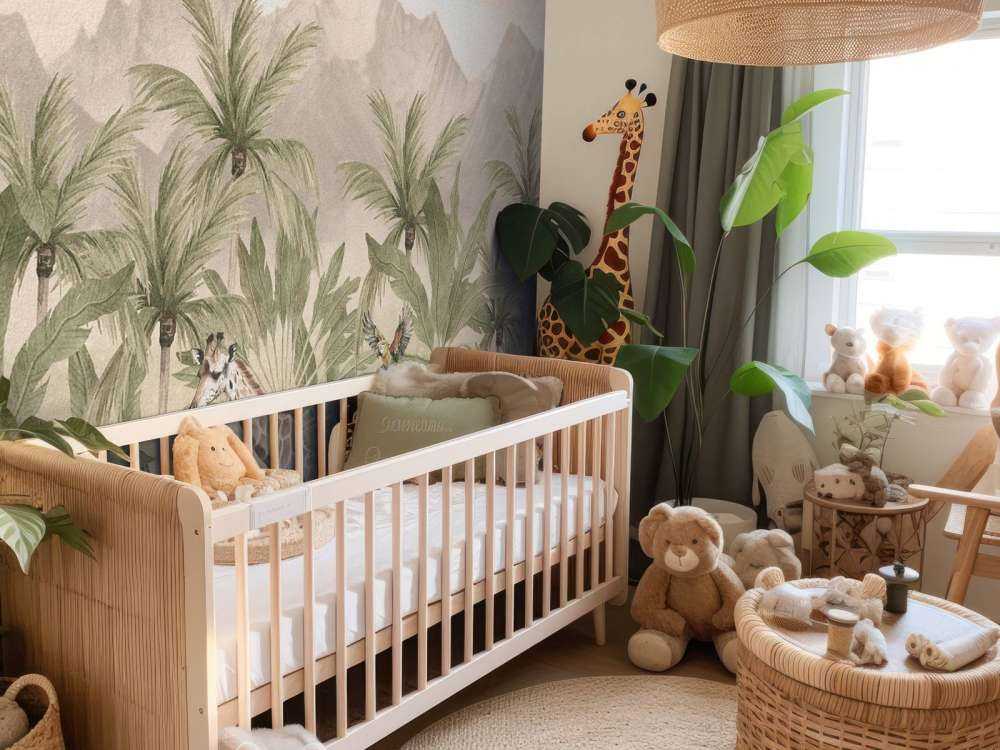 Krajobraz górski ze zwierzętami