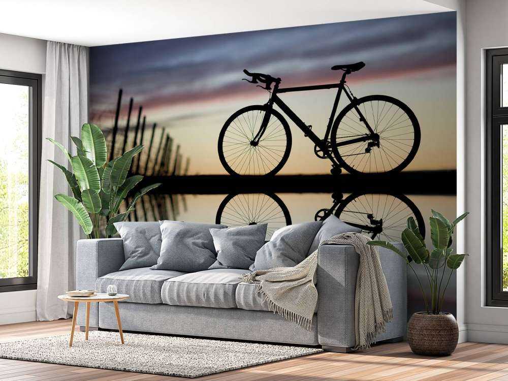 Rower wyścigowy przy zachodzie słońca