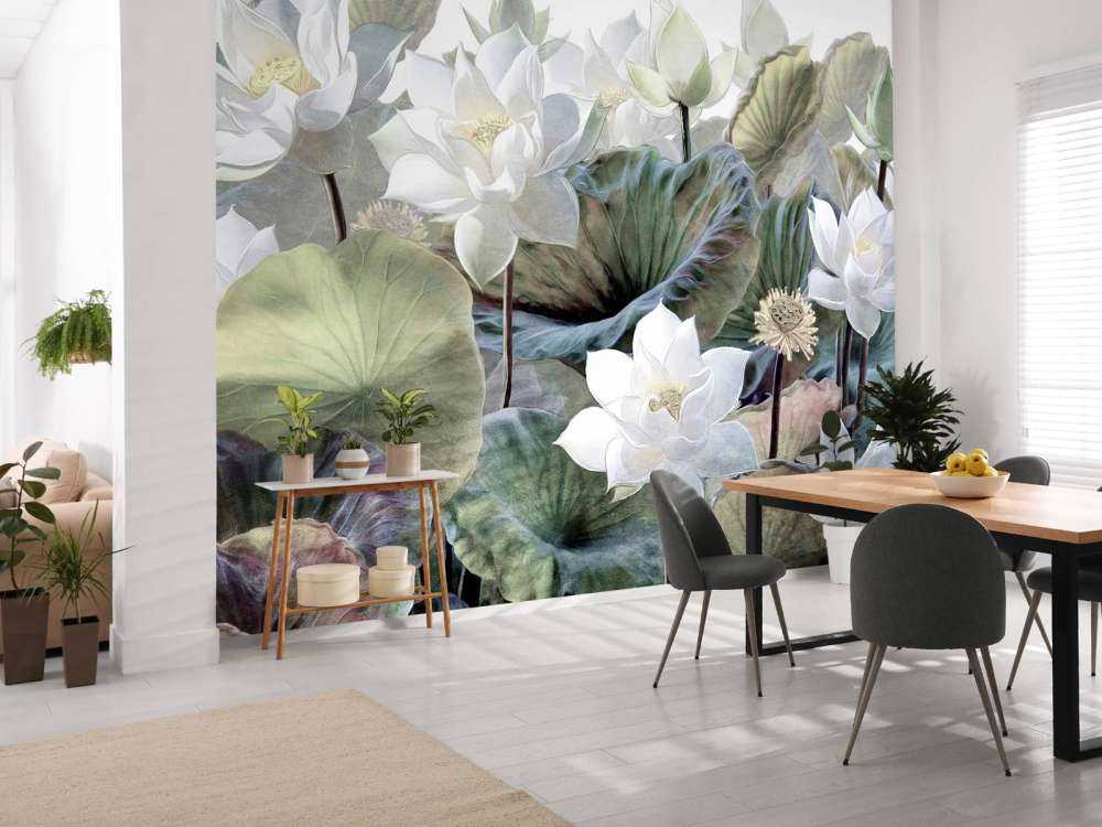 Malownicze kwiaty lotosu