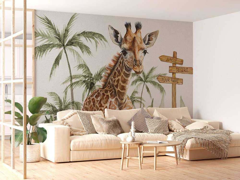 Mała żyrafa w dżungli