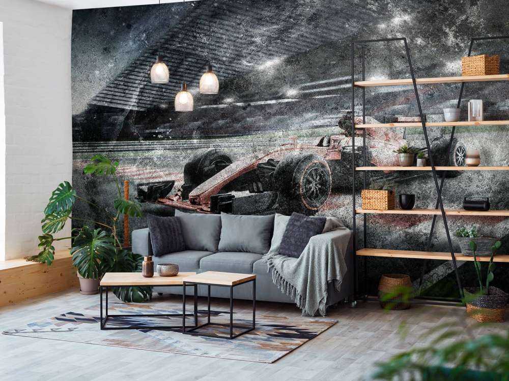 Samochód wyścigowy na stadionie