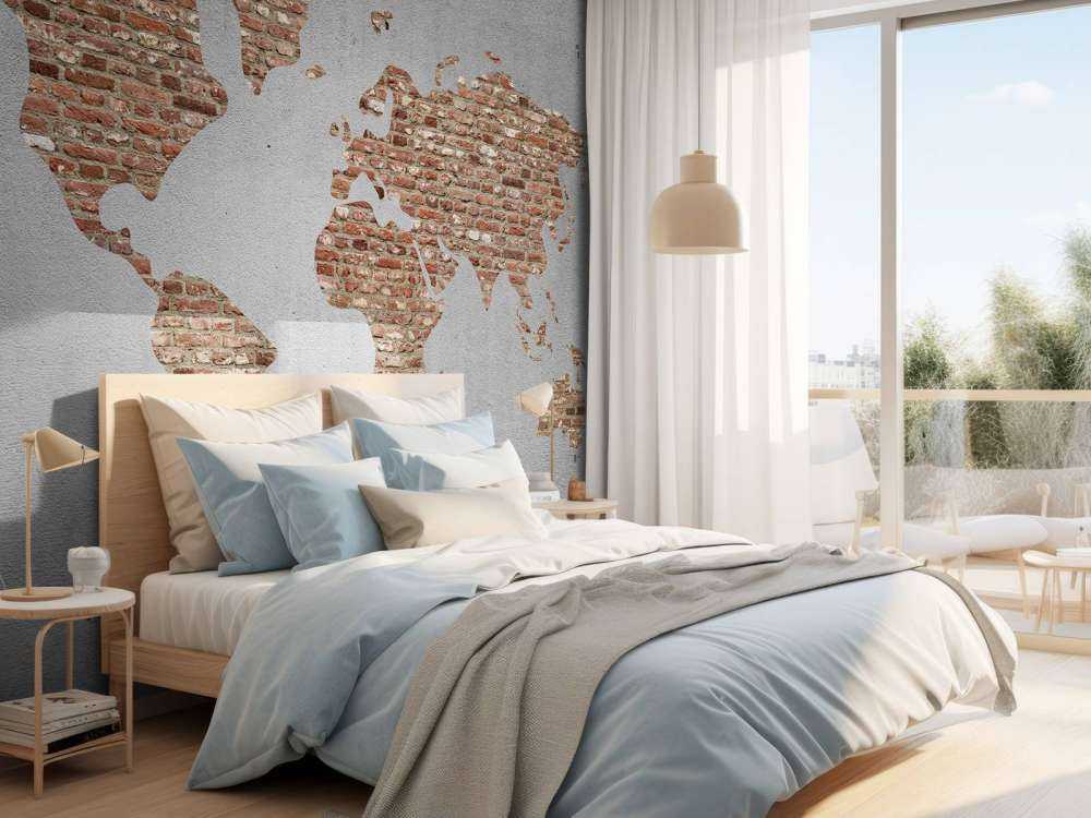 Mapa świata z klockami