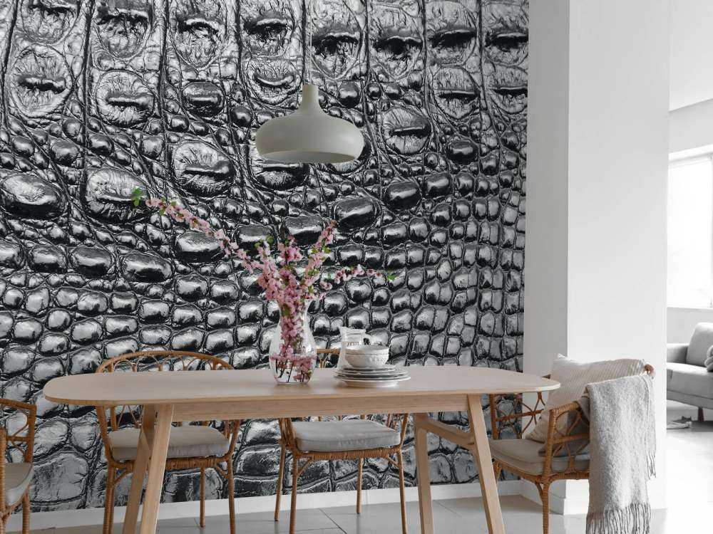 Skóra czarnego krokodyla