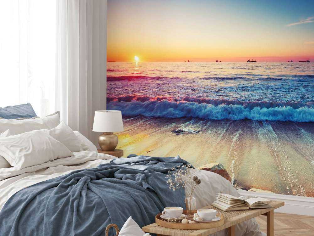 Zachód słońca nad morzem